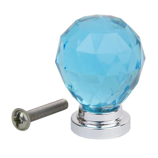 1Pc Acrylic Drawer/Cabinet/Bin/Door/Cupboard Pull Knob---Blue | Обустройство дома