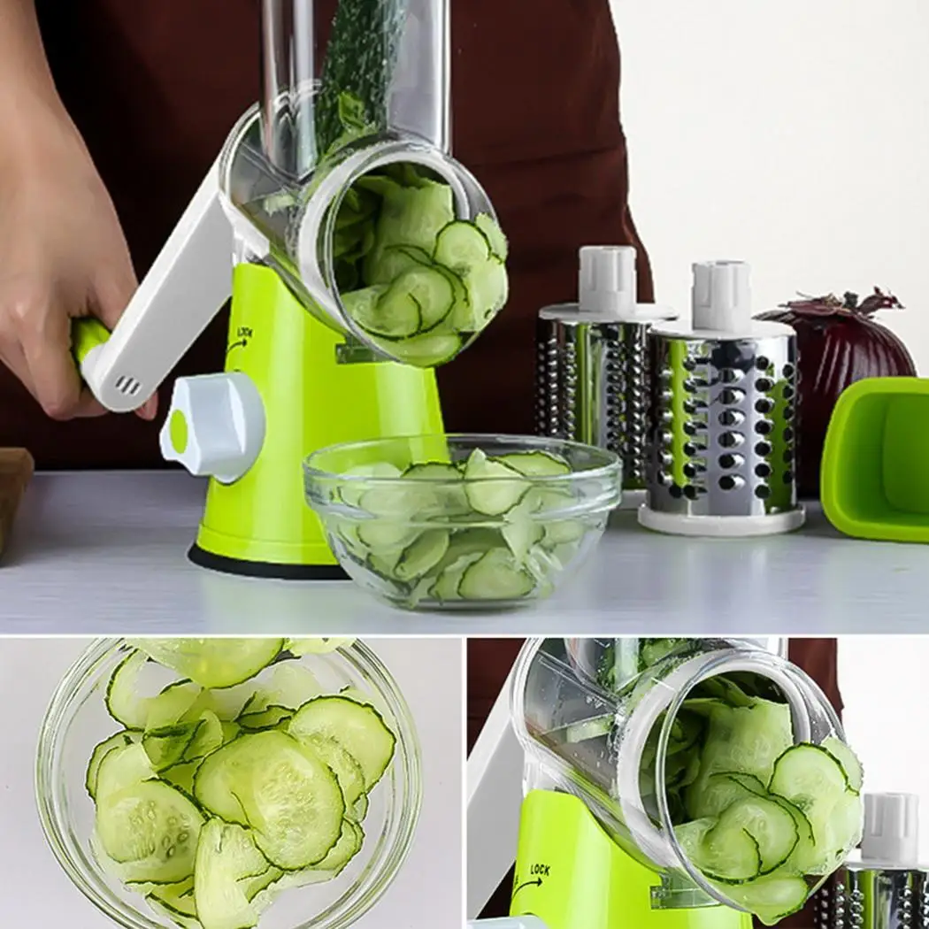 Multi-function Chopper Food Roller Cutter Vegetable Hand Rotary Design Vegetables Grater Kitchen Tool | Дом и сад