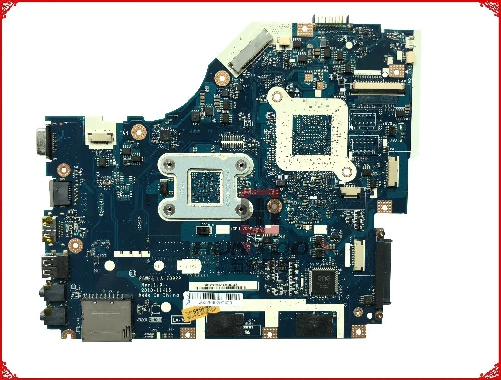 Оригинальная материнская плата P5WE6 LA-7092P для ноутбука ACER Aspire 5250 5253 MBNCV02002 DDR3