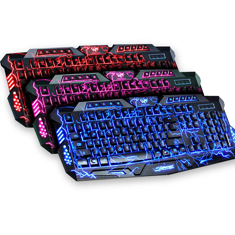 Новая M200 фиолетовая/синяя/красная светодиодная подсветка Pro игровая клавиатура