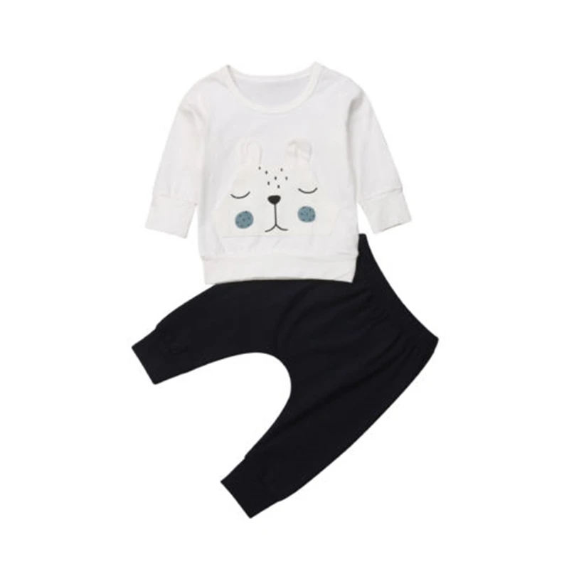 Lovely Newborn Baby Boys Girls 3D Bear Warm Winter Tops T-shirt Pants Outfit Set Hot Boy Long Sleeve | Детская одежда и обувь