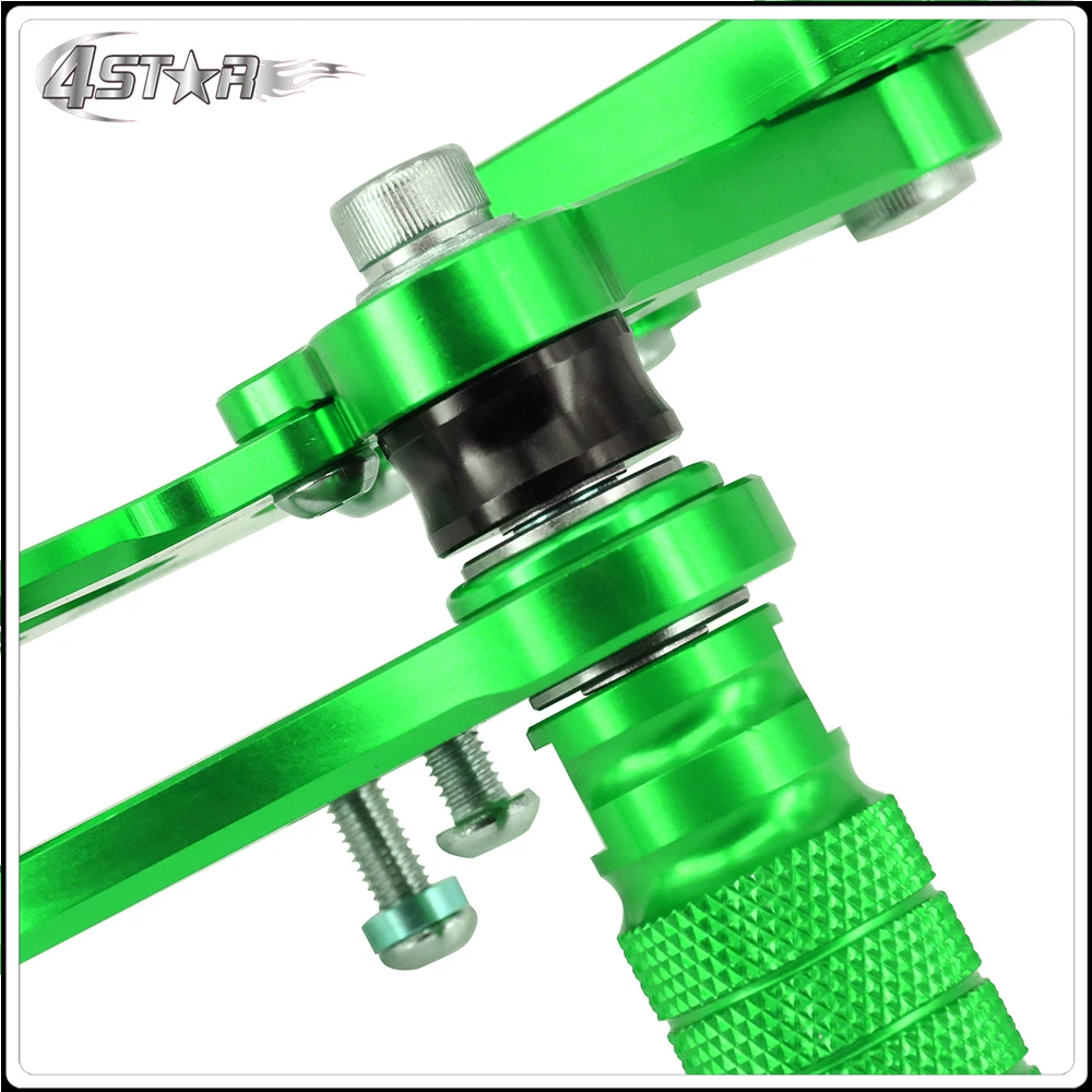 

Motorbike CNC Aluminum Adjustable Footpegs Foot Pegs Footrest Pedals Rests Rear Set For KAWASAKI Ninja ZX10R 2006-2010