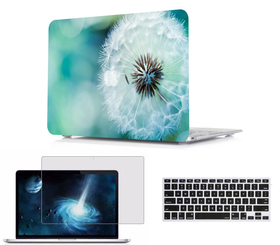 Жесткий чехол для ноутбука крышка клавиатуры ЖК пленка 11 12 13 15 дюймов Macbook Air Pro