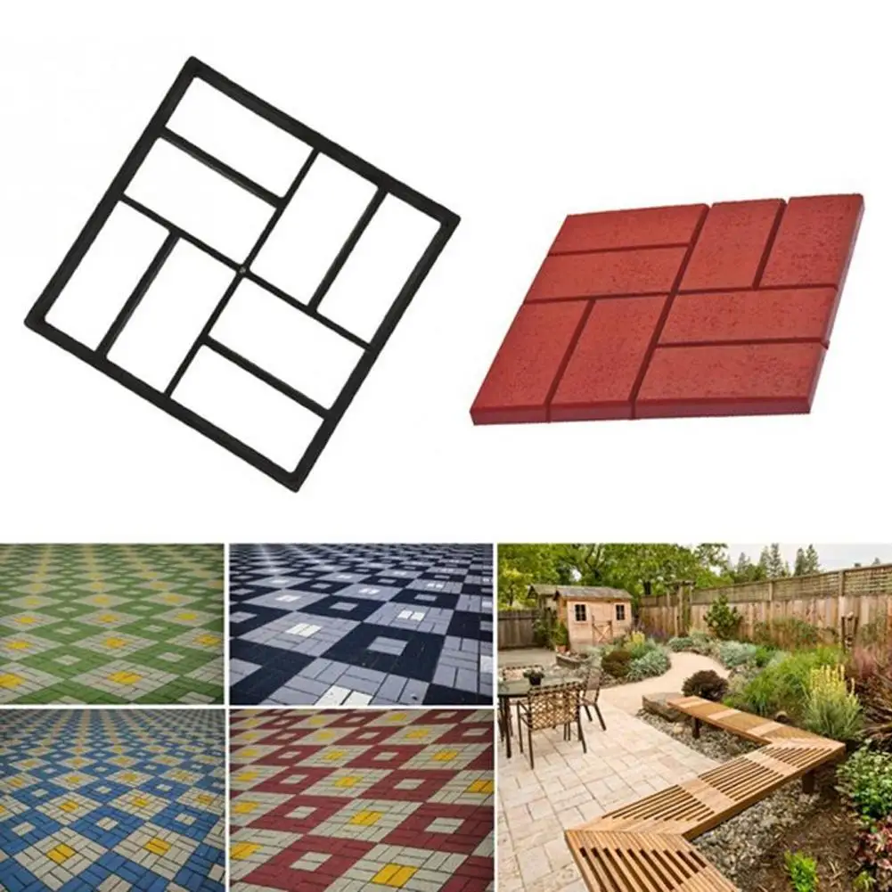 DIY Пластиковая форма для изготовления дорожек вручную тротуарный цемент кирпич