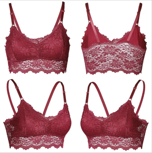 Женский кружевной бюстгальтер на бретельках с вышивкой бюстье жилет короткий