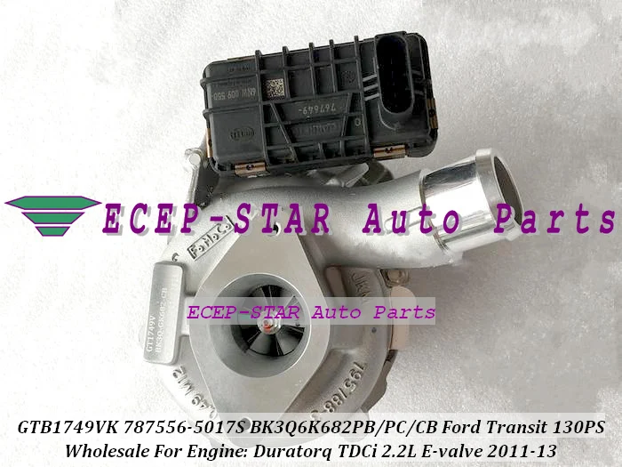 

GTB1749VK 787556 787556-0017 787556-5016S 1717628 BK3Q6K682PC BK3Q6K682CB Turbo For Ford Transit 130PS Duratorq 2.2L E-valve