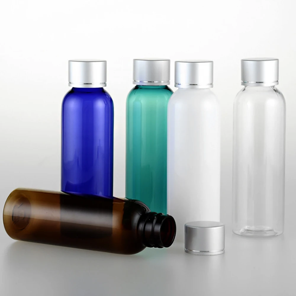 

2 унции пластиковый лосьон гель для душа бутылка с дисковыми крышками, 60 мл ПЭТ тонер косметическая упаковка тонер пластиковая бутылка с крышкой штепсельной вилки