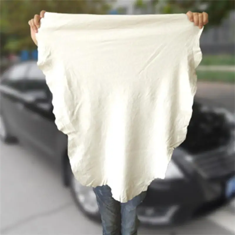 

1pc Car Cleaning Cloth Towels Chamois Leather Auto Car Polishing Waxing Drying Cloth Auto Care Polish Wax Cloth (35 X 50cm)