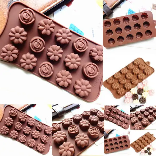 Нам силиконовые цветок DIY украшения торта Плесень Конфеты Cookies шоколад для
