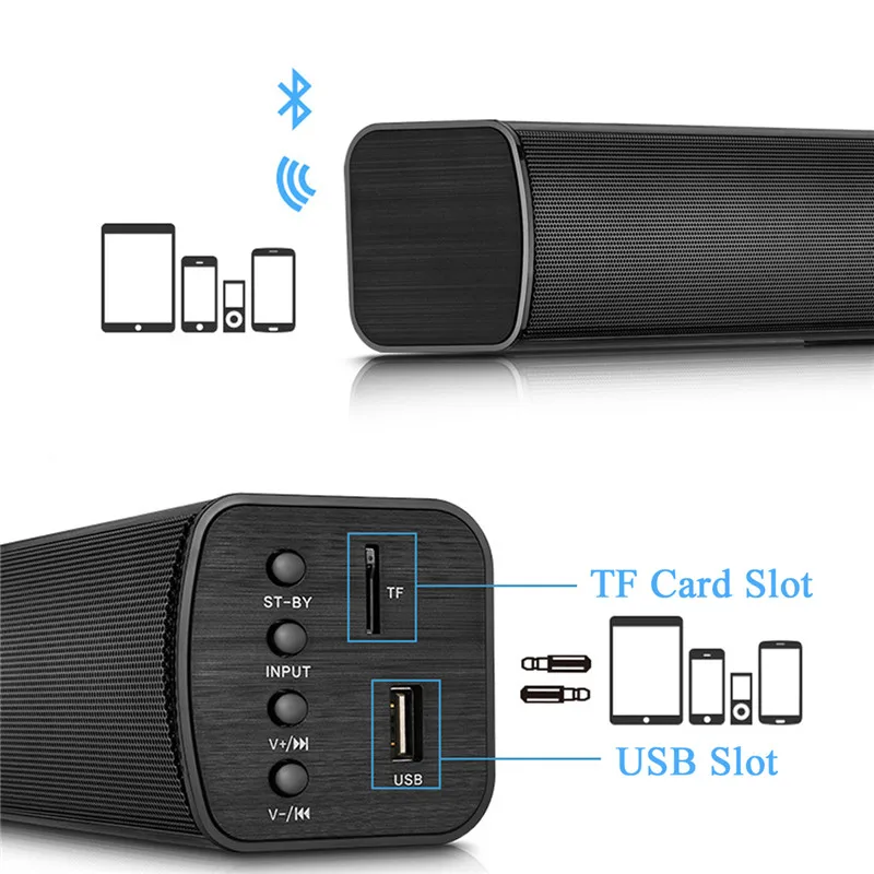 LEORY 40 W Настенный домашний звуковая панель телевизора громкоговоритель Bluetooth K ТВ
