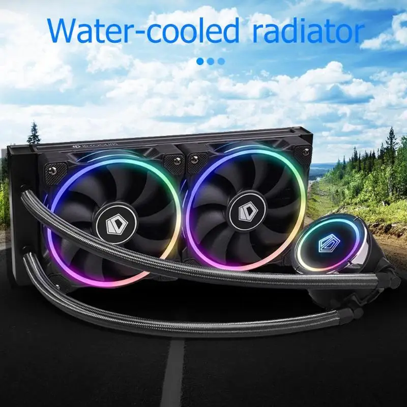 ID COOLING ZOOMFLOW 240 RGB все в одном cpu жидкостный кулер с 2x120 мм вентиляторами|Кулеры и