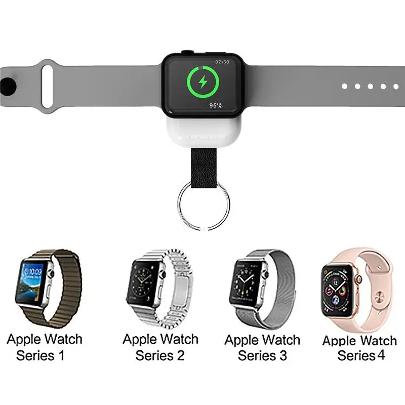 Беспроводное зарядное устройство W4 для Apple Watch серии 1/2/3/4 дорожное мини с USB
