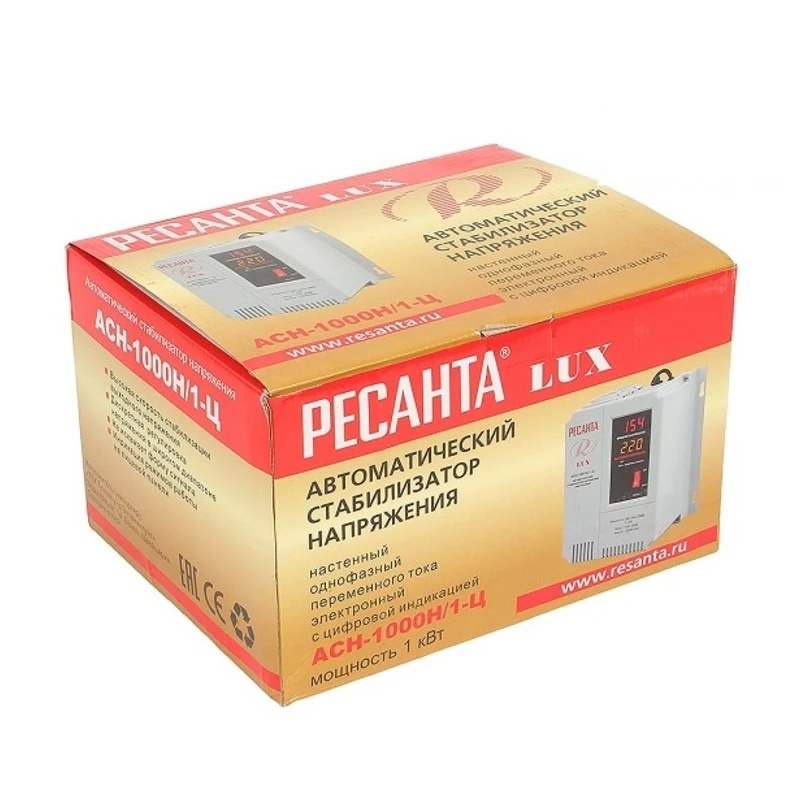 Однофазный стабилизатор напряжения Ресанта ASN 1000N/1 C LUX|single phase voltage stabilizer|voltage