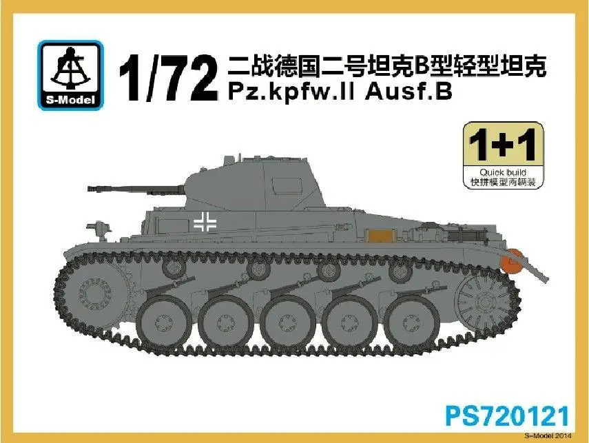 

S-model 1/72 PS720121 Pz.kpfw.II Ausf.B (1+1)