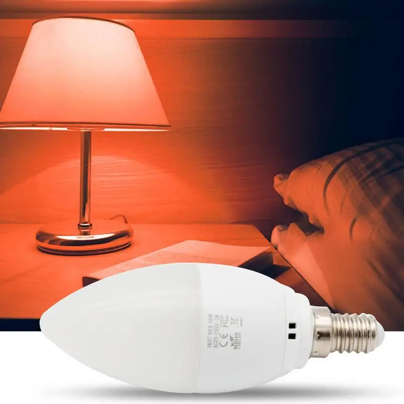 5 Вт LED E14 WIFI умная Свеча образная лампа свет пламя эмуляция Атмосфера