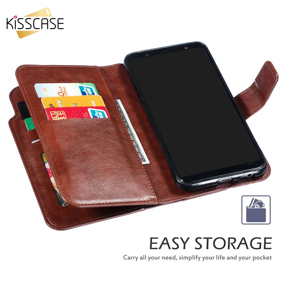 Флип-Чехлы kisscase для Samsung S10e S10 S9 S8 Plus S7 кожаные чехлы Galaxy Note 9 8 A7 A8 A6 J3 J4 J6 J8 2018 2017 |