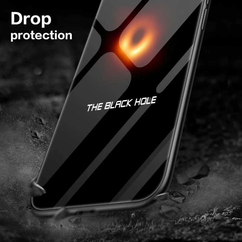 Caseier чехол для телефона iPhone XR XS MAX X Черная дыра 7 8 6 S Plus 5 5S SE черная с крышкой| |