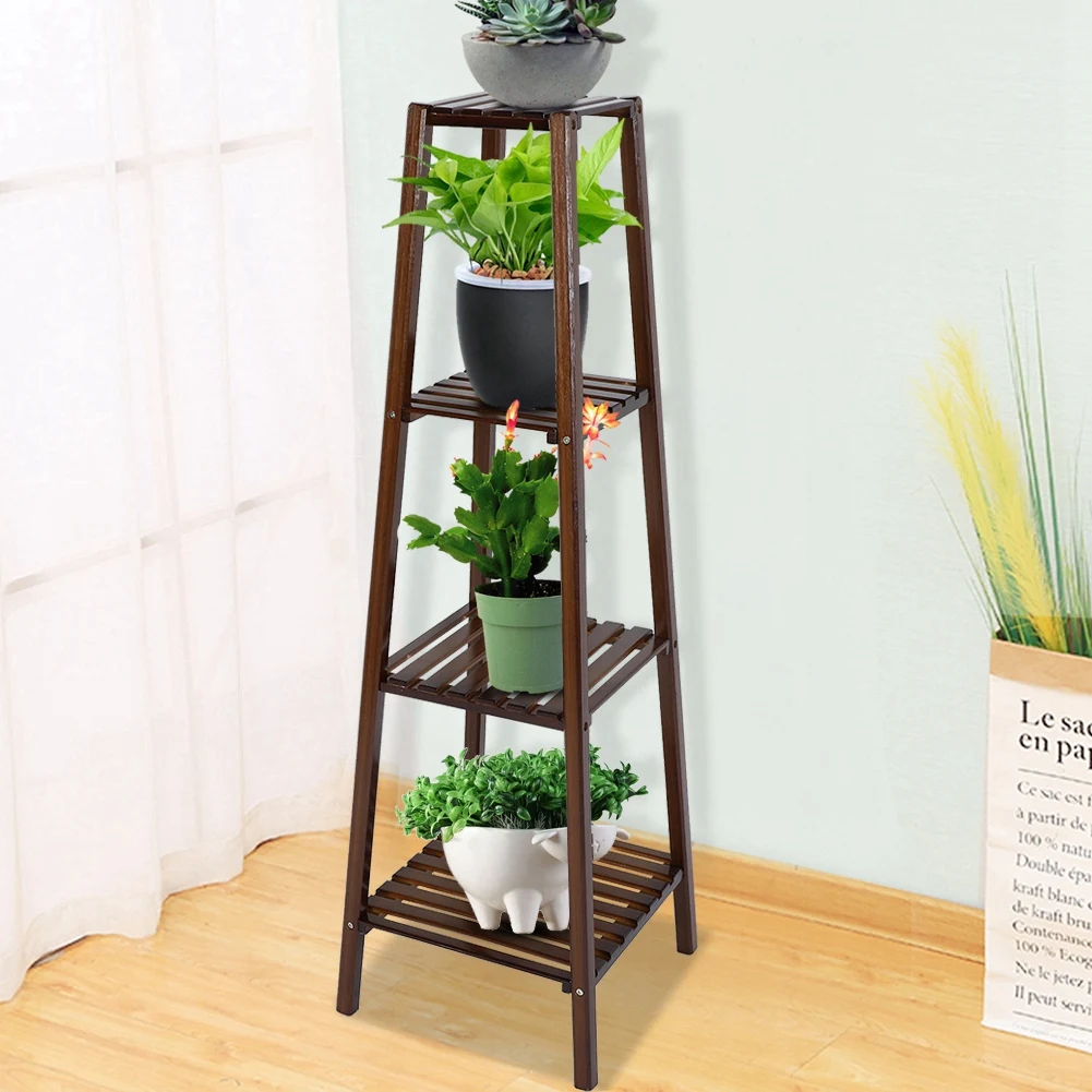 

Wood Plant Stand Solid Flowers Plant Rack Shelves Display Shelf