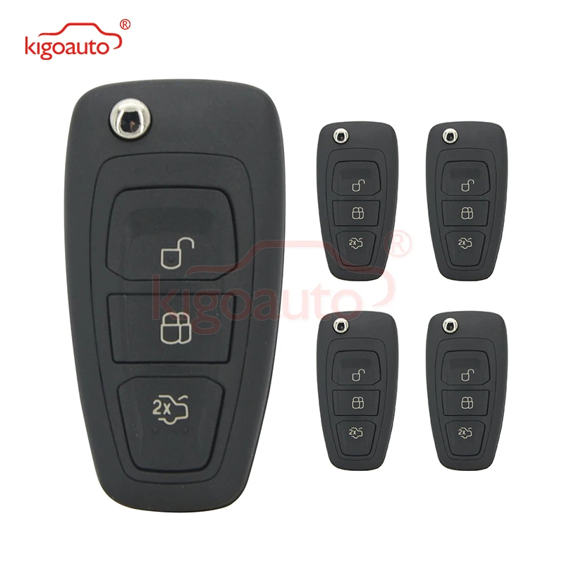 Kigoauto 5 шт. 2036872 3 кнопки 434 МГц FSK 4D63 чип для Ford Mondeo Focus C Max S 2011 2012 2013 2014 AM5T15K601AD откидной