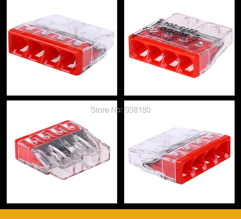 100 шт. 2273 204 mini pushfit компактные разъемы 4x2.5qmm клетка Зажим соединения Push wire разъем