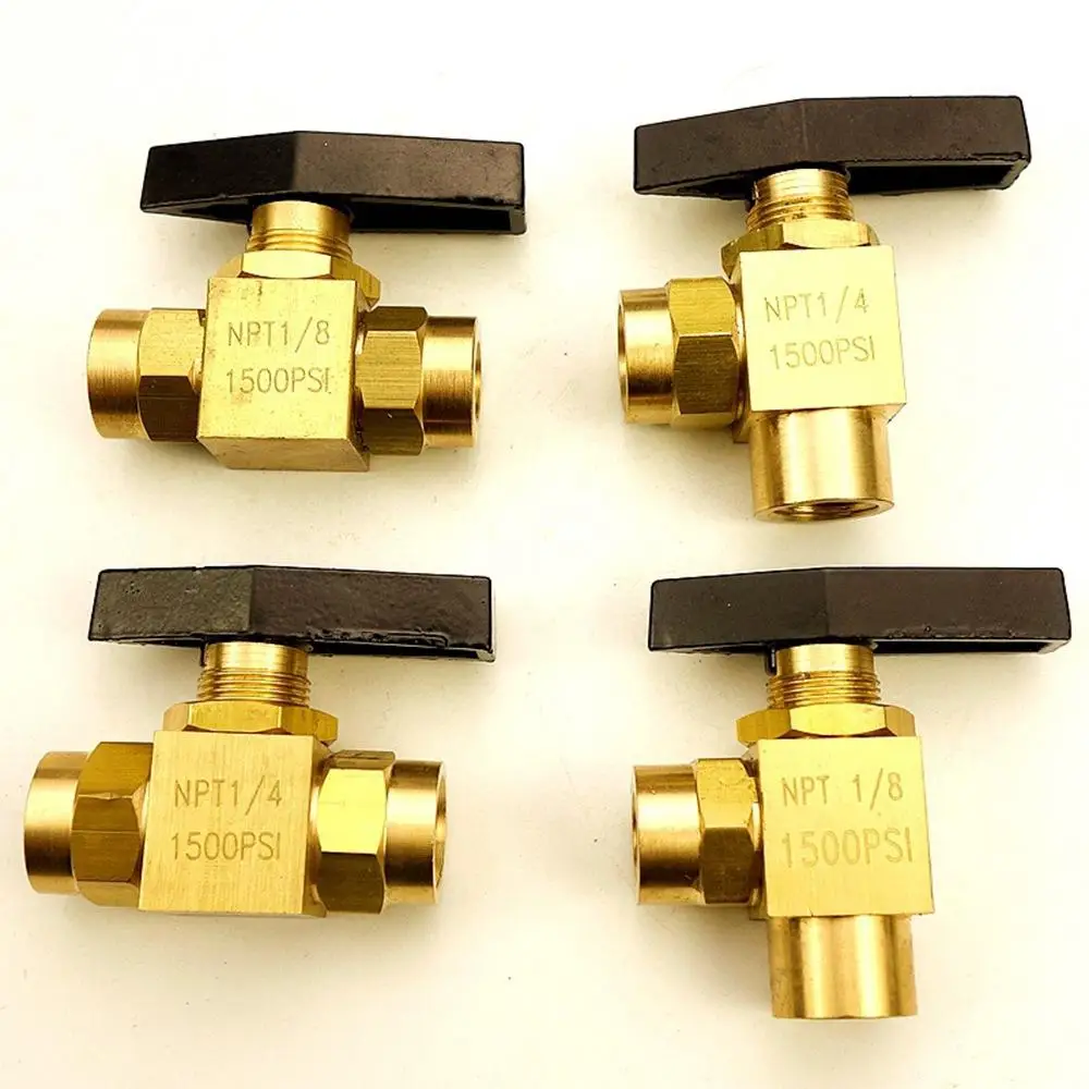 1/8 &quot1/4&quot NPT Staight/Angle латунный шаровой клапан 1500 PSI сантехника пропановый