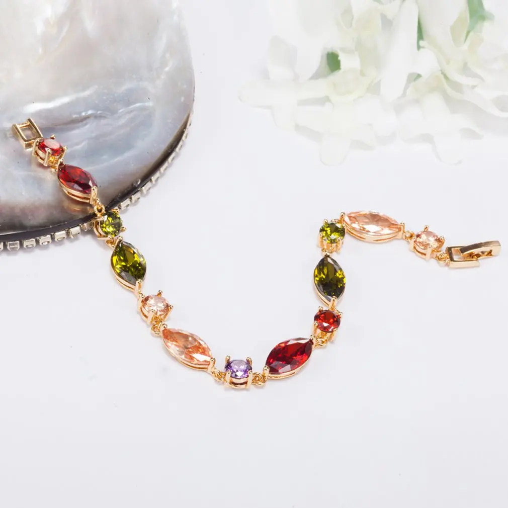 New Elegant Fashion Cool Gold Zircon Bracelet Jewelry Gift For Girls Women Girlfriends Bracelets SL0070 | Украшения и аксессуары