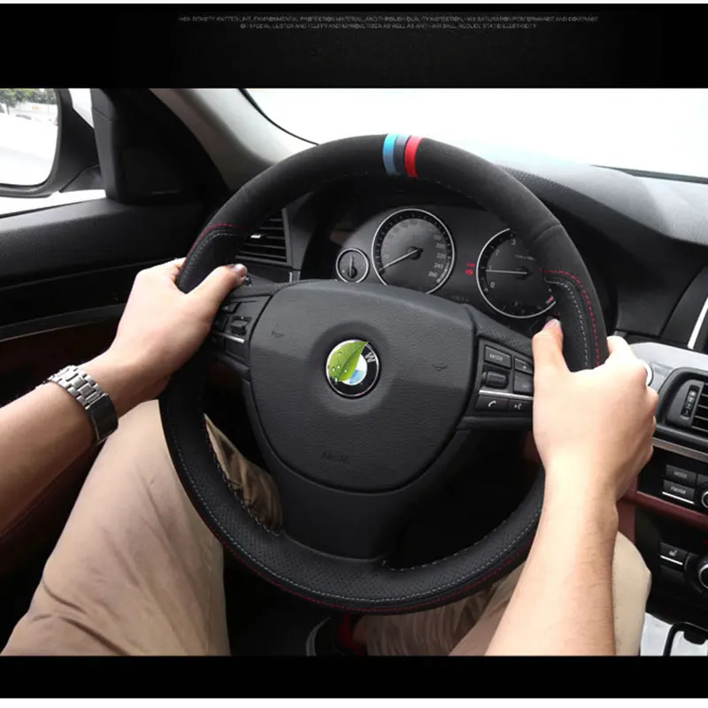 Для BMW индивидуальные кожаные ручные Чехлы для рулевого колеса автомобиля 5 серии