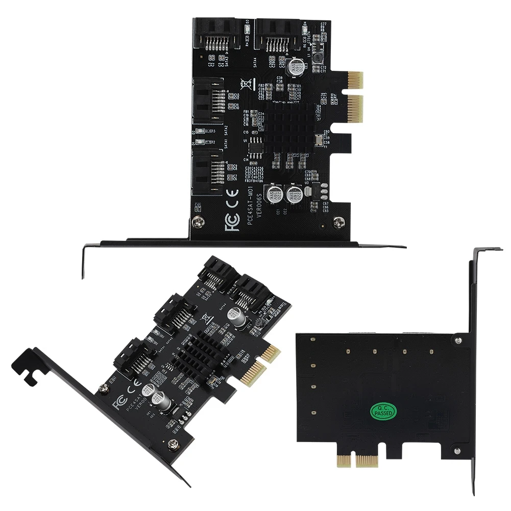 Новинка 6G SATA 3 0 для PCI-E 4 порта адаптер расширитель переходная карта HDD SSD PCI-Express