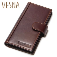brand rfid blocking credit card holder mens cow leather package slim genuine bank case business wallet