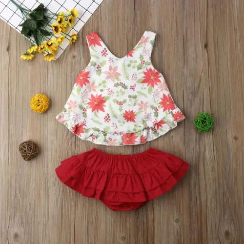 Футболка без рукавов для новорожденных девочек + шорты пачка летняя одежда детей