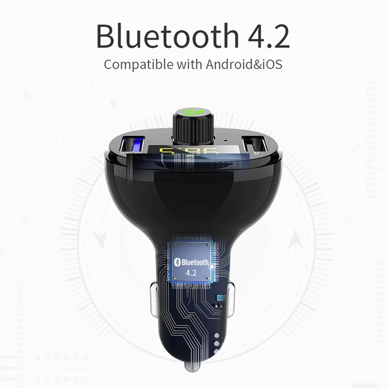 ANLUD Bluetooth 4 1 FM передатчик Комплект беспроводной связи для автомобиля Быстрая