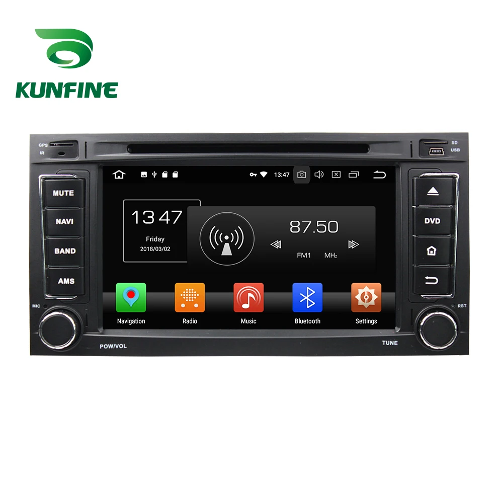 KUNFINE 4 ядра 2 Гб оперативная память Android 8 1 автомобиль DVD gps навигации