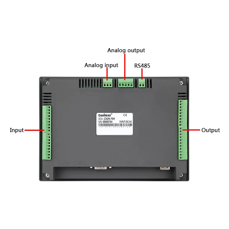 10 дюймовый hmi/plc для измерения температуры и влажности регулируемая яркость 1V 485P