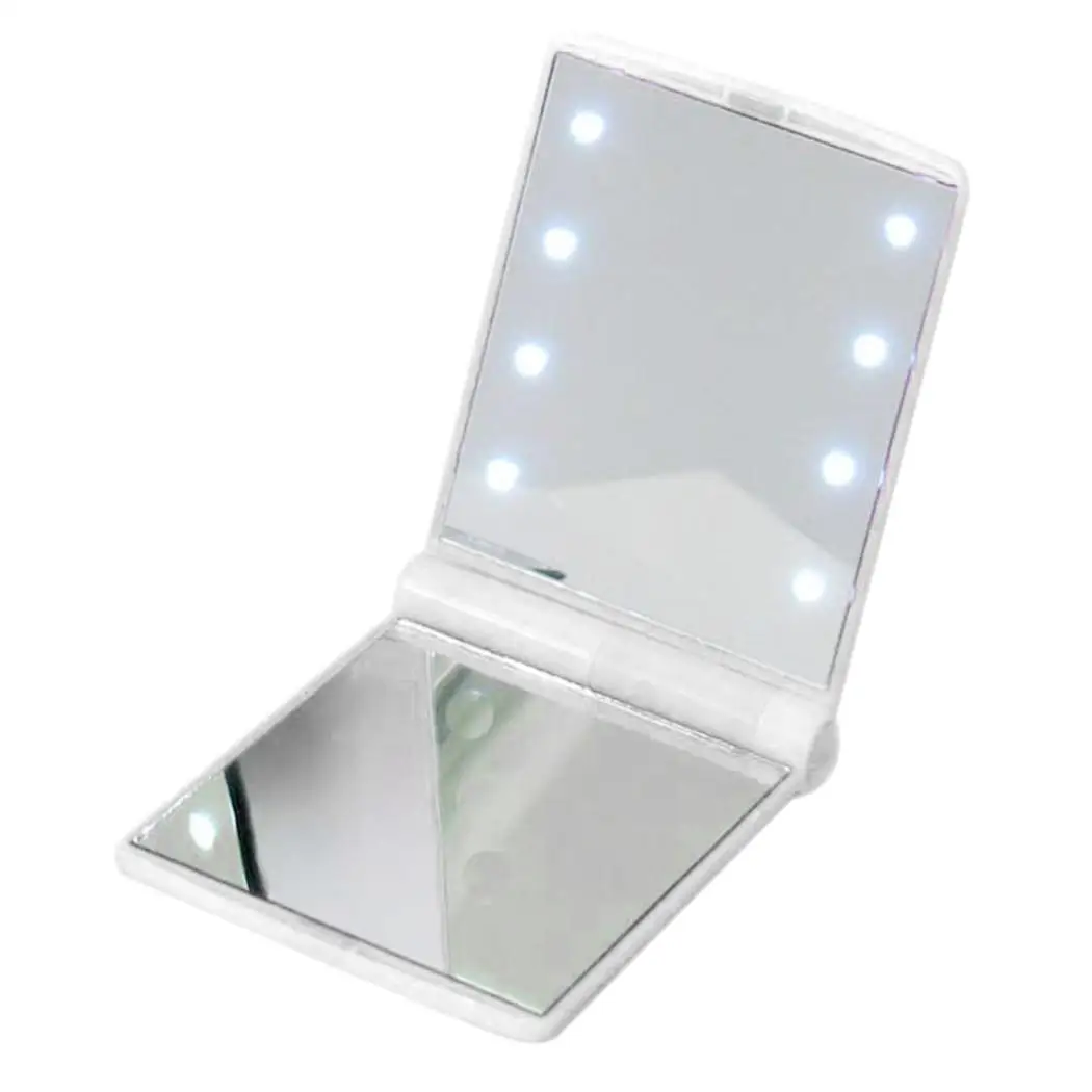 Portable Mini Make Up Foldable LED Light Plane Makeup 3V Alkali 12V Battery 23A Home Casual Mirror 8pcs | Лампы и освещение