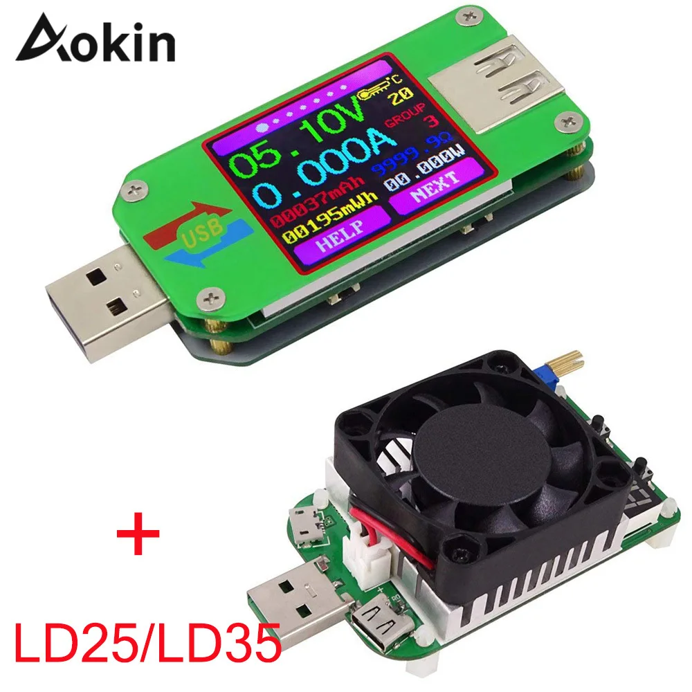 Um24 Um24c Вольтметр Амперметр Для App Usb 2 0 ЖК дисплей батарея Зарядка Напряжение Ток