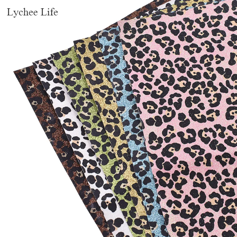 Lychee Life винтажный леопардовый узор искусственная кожа сделай сам ткань изделия
