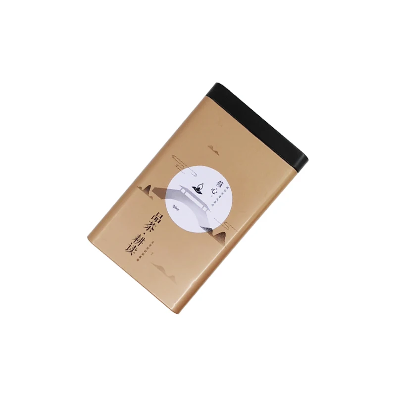 

Xin Jia Yi Packaging 250ml Tea Tin Can Rectangular Shape Tin Can Good Quality New Design Sealing Lid Metal Tin Can