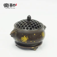 pure copper censer dragon ears brass plated copper incense coil furnace xuande incense incense fragrance incense road furnace