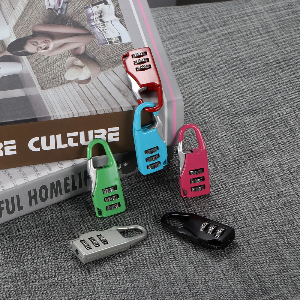 Цветной замок с паролем защитный для багажа и велосипеда из цинкового