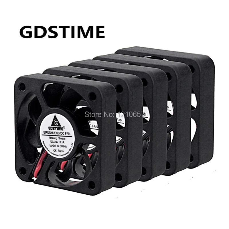 1 шт. Gdstime DC 24 В 2Pin 50 мм 5010 5 см 50x10 пластиковый бесшумный радиальный вытяжной