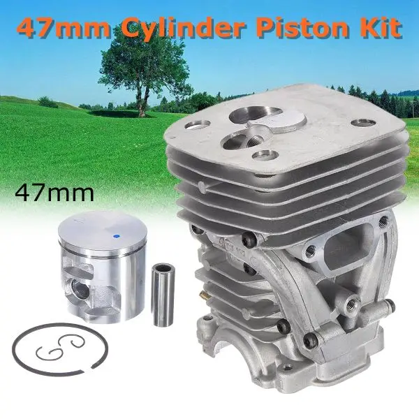 

47mm Cylinder Piston & Ring Kit For Husqvarna 455 Rancher 455E 460 Chainsaw Aluminum Piston Size 47mm