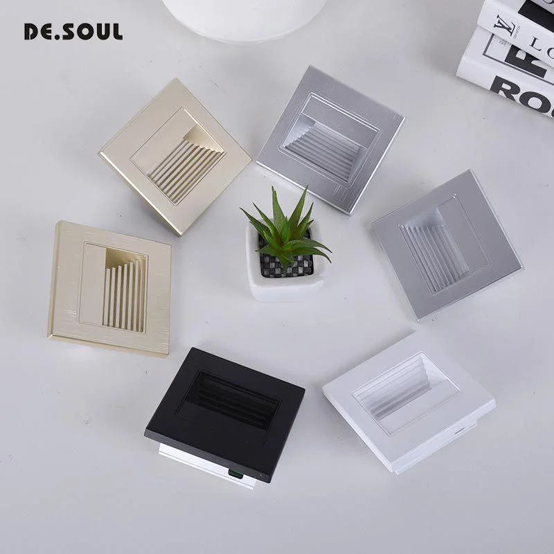 DE. SOUL 4 шт./партия 1 5 Вт Встроенный светодиодный настенный светильник лестничный