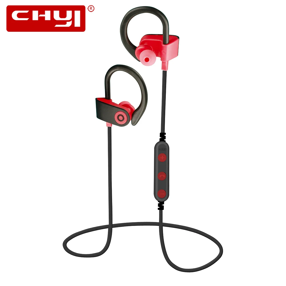 CHYI Bluetooth наушники беспроводные BT 4 2 IPX7 стерео спортивные Крючки бесшумные