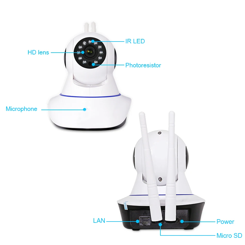EastVita Беспроводная IP-камера 1080P PTZ Dome двусторонняя аудио Пан Tilt ИК Night Vision Wifi 3D навигация включена