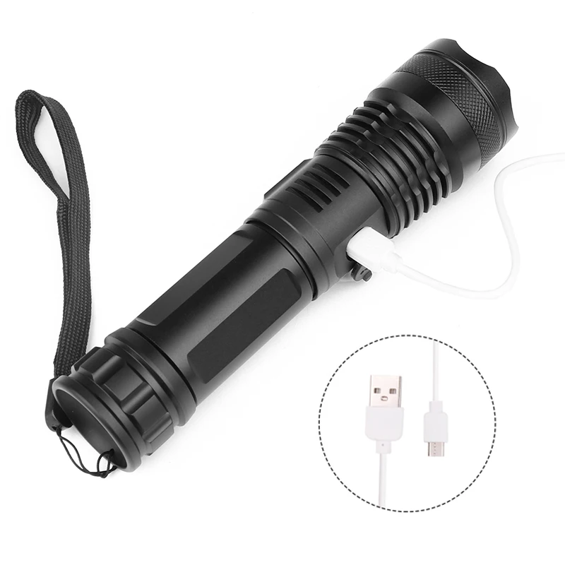 XANES 1287 XHP50 LED 5 режимов фонарики USB Перезаряжаемый алюминиевый сплав