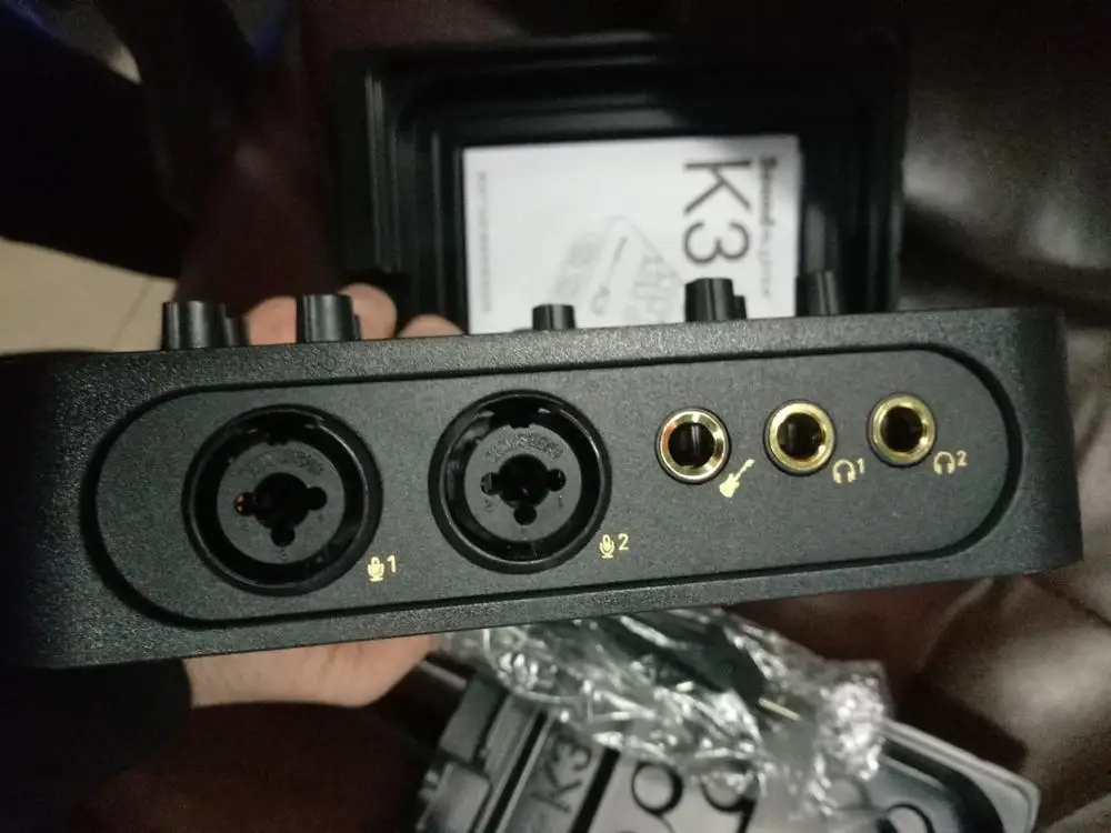 Микрофон Takstar PC-K200 + звуковая карта CreativeK3 USB для записи песен и трансляций с аудио-кабелем.