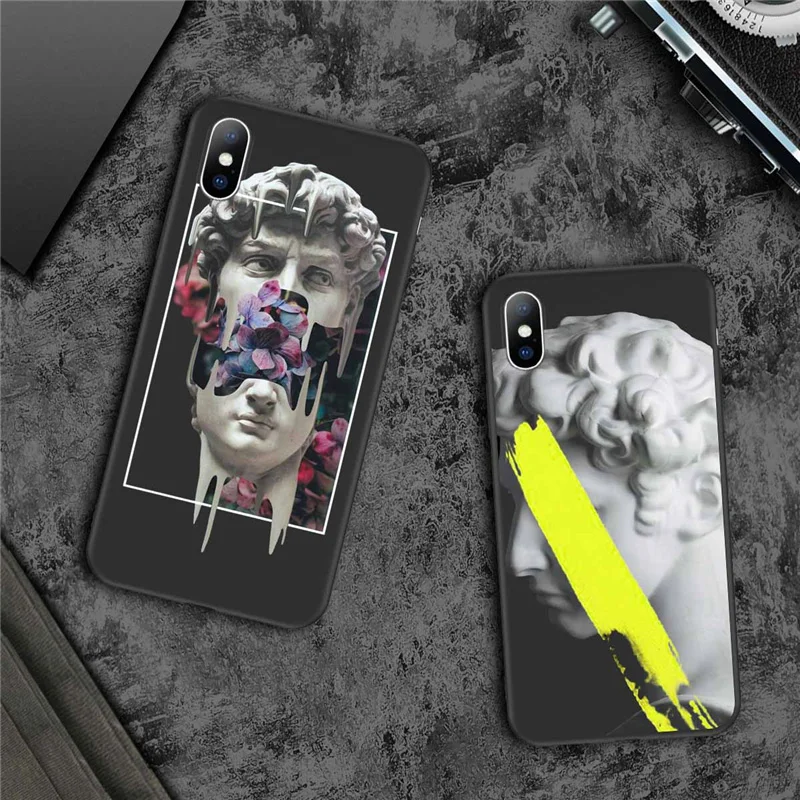 Чехол для телефона Lovebay iPhone 11 6 6s 7 8 Plus X XR 11Pro XS Max 5 5s SE абстрактный арт статуя мягкий