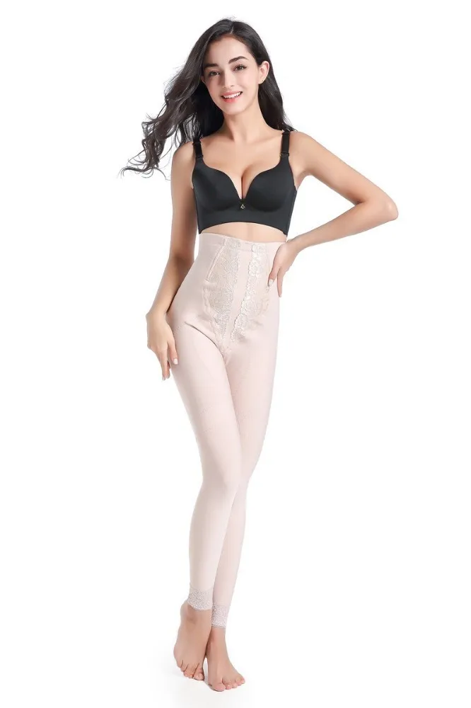 Утепленная одежда Высокая Талия Утягивающие трусики Body Shaper Управление длинные