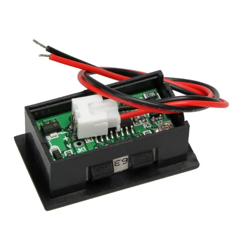 Digital Voltmeter Red/Blue/Green LED Display DC2.5-30V Voltage Meter Detector with Reversal Protection Mini Two Wires | Инструменты