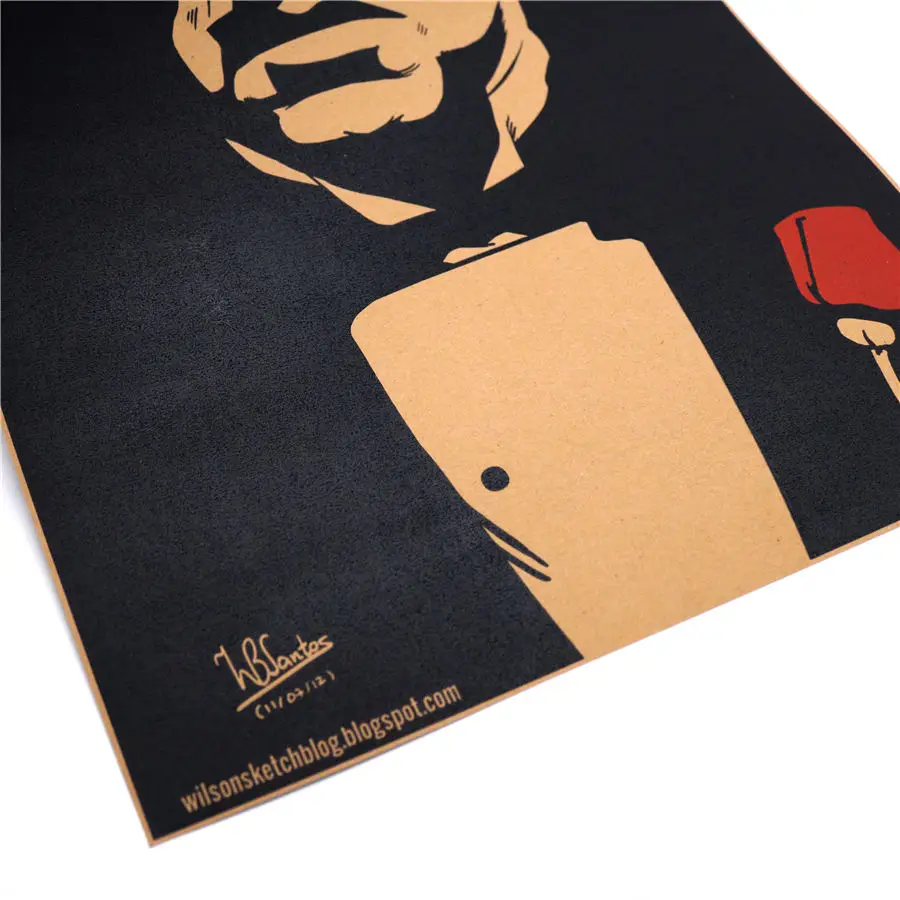 Ретро постер к фильму Godfather Настенная Наклейка для гостиной винтажная крафт
